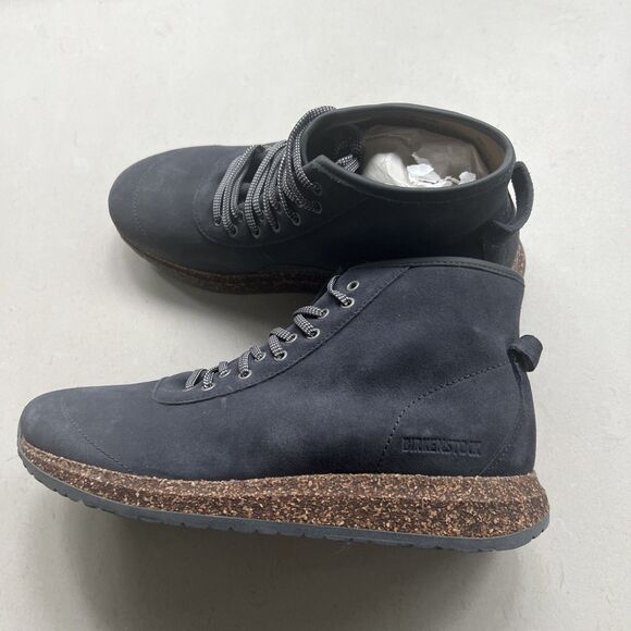 NEW Birkenstock Atlin Suede Boots Size 41 US W10, M8 Graphite Lace Up Ankle Boot - Picture 5 of 8